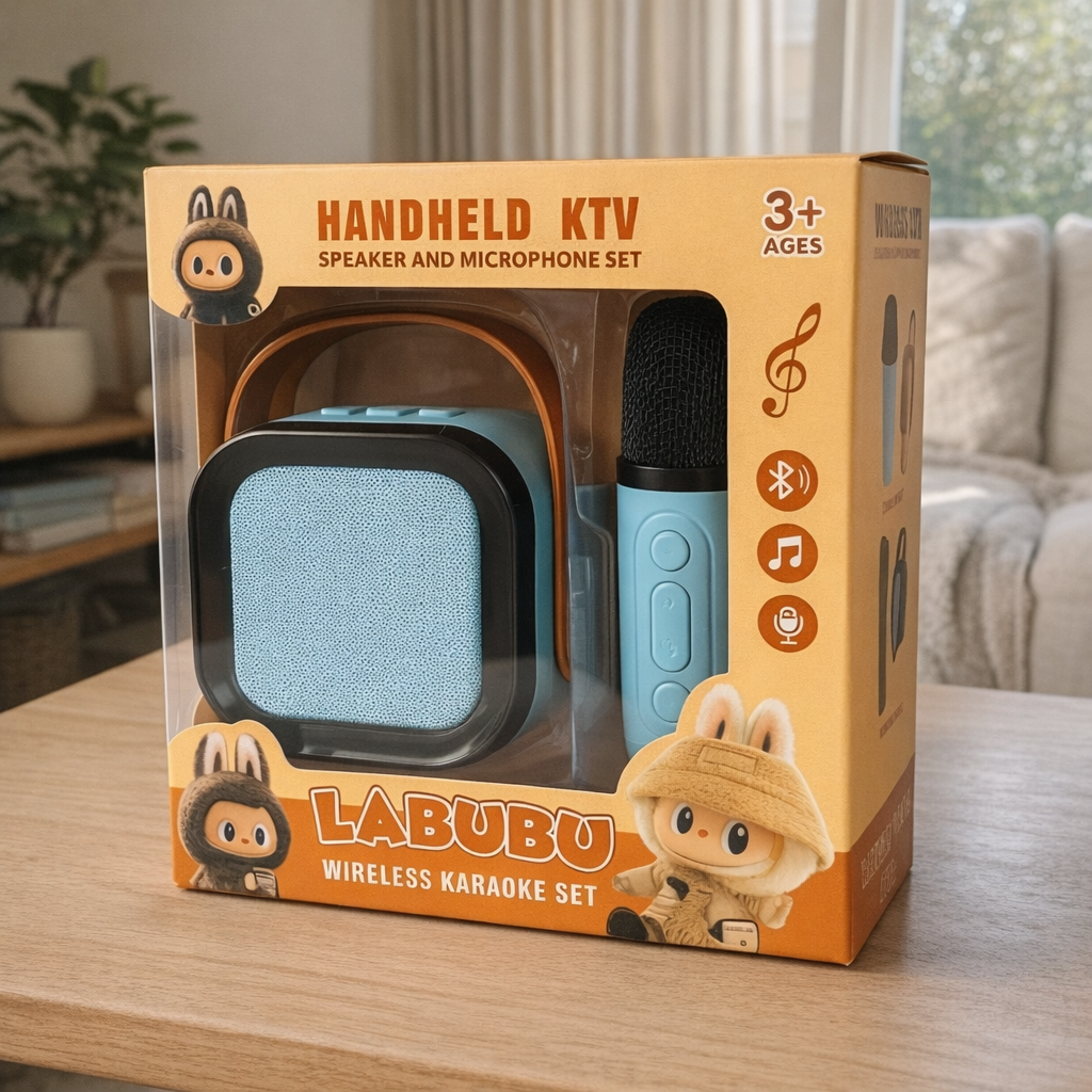 LABUBU Handheld KTV Wireless Karaoke Speaker & Microphone Set for Kids (3+ Ages) Limited Stock