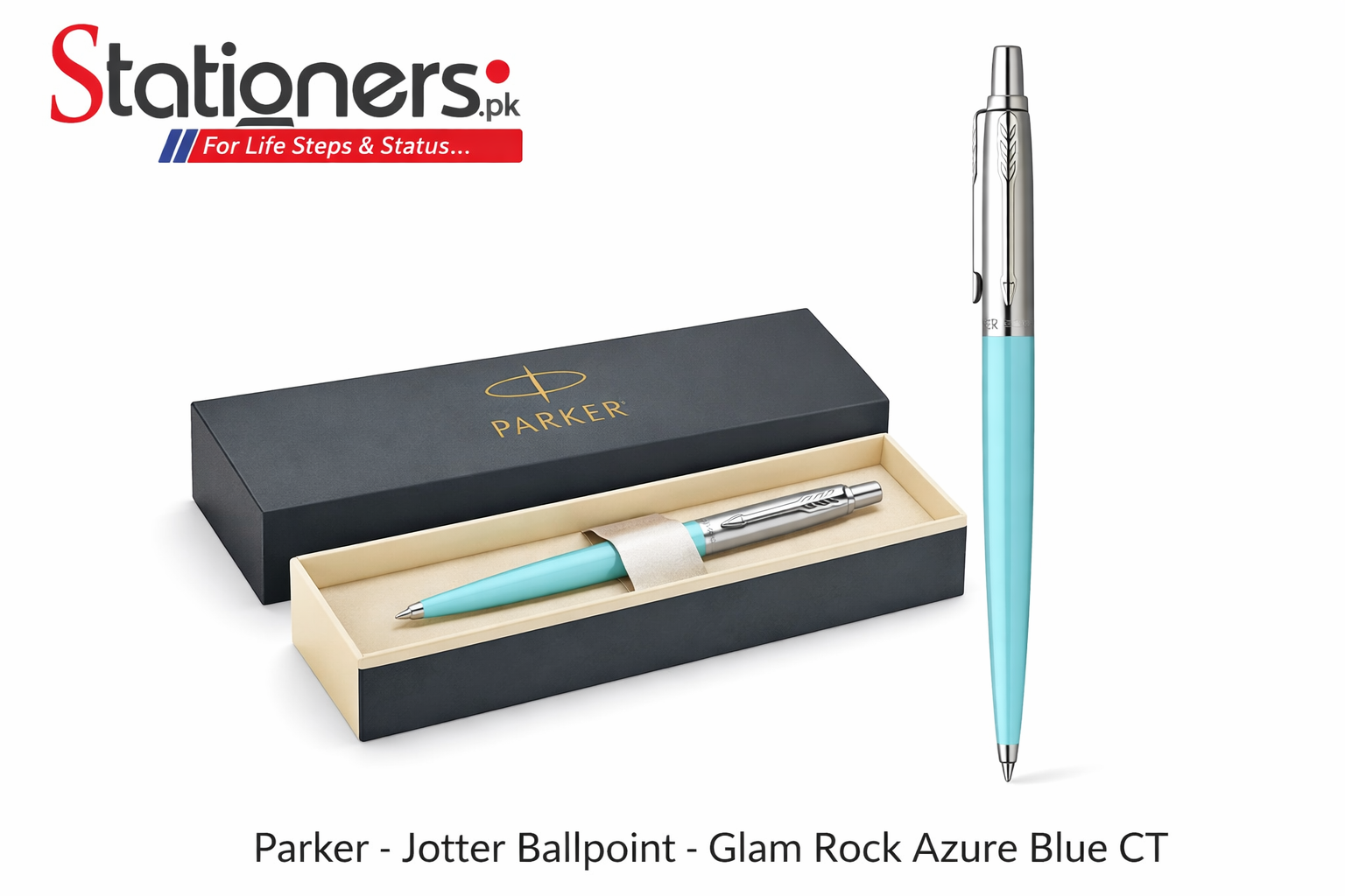Parker Jotter Ballpoint - Glam Rock Azure Blue CT