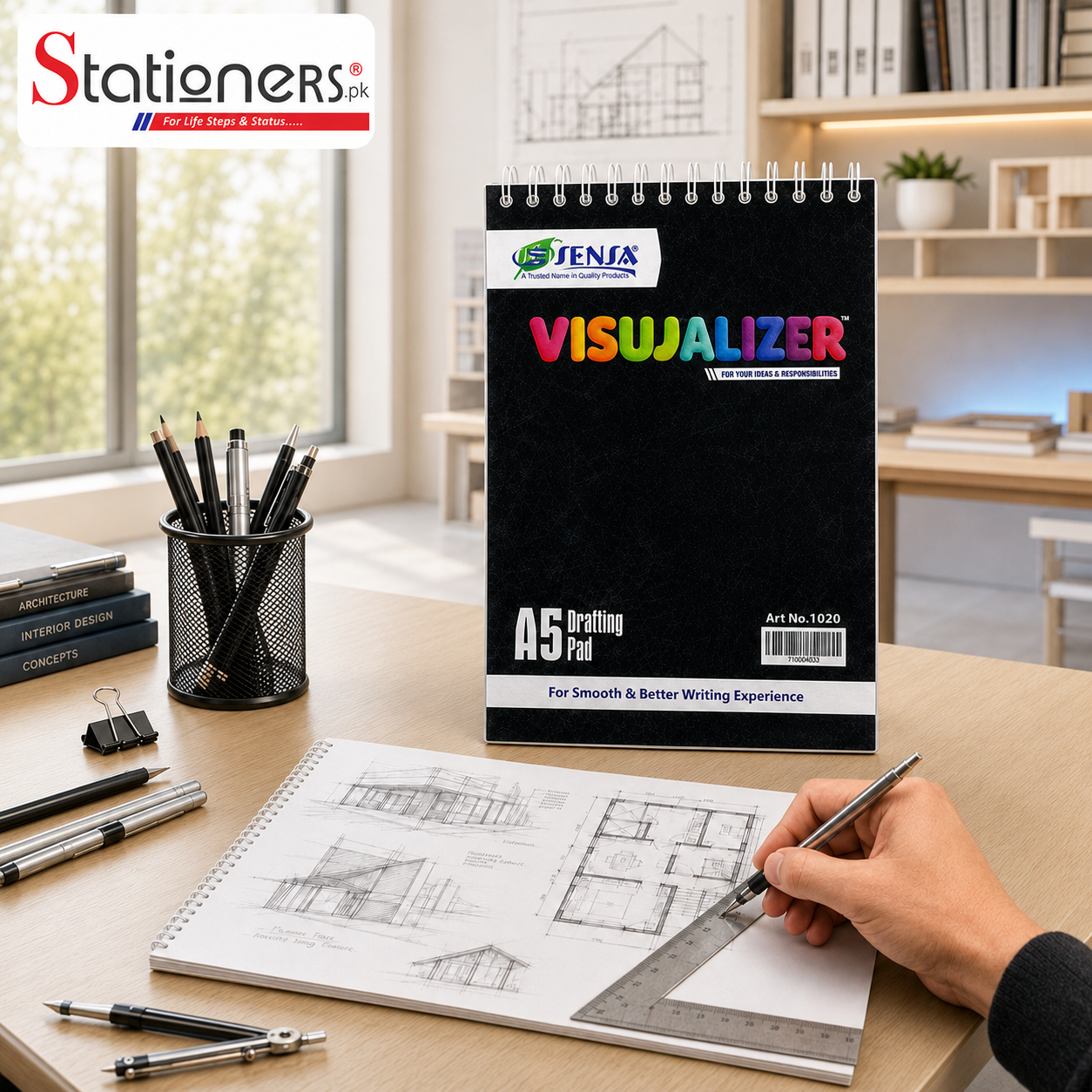 Sensa Spiral Drafting Pad – A4 & A5 Sizes