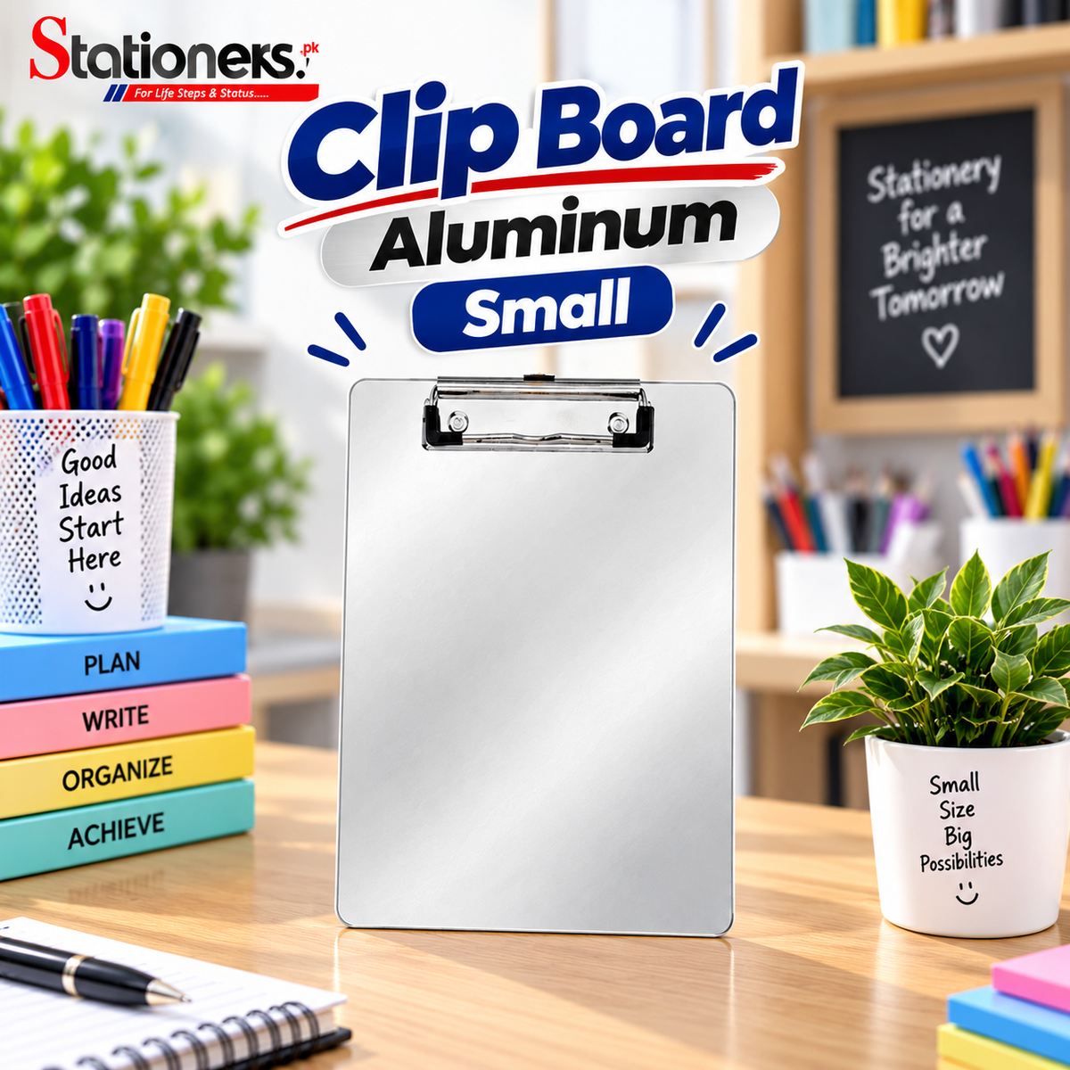 Sensa Clip Board Aluminum Large | Durable Metal Clipboard for Office, School & Writing