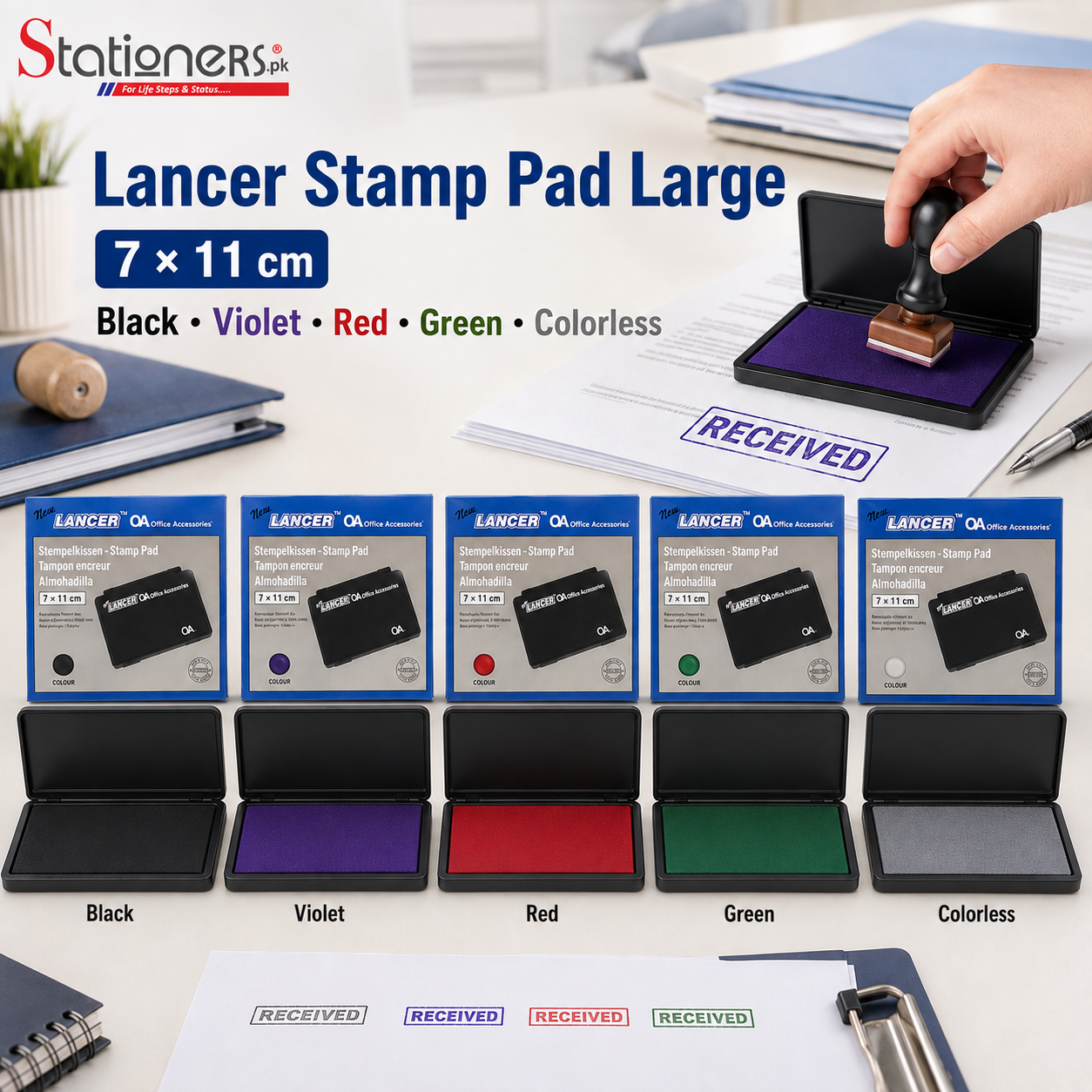 Lancer Stamp Pad Large 7 X 11cm