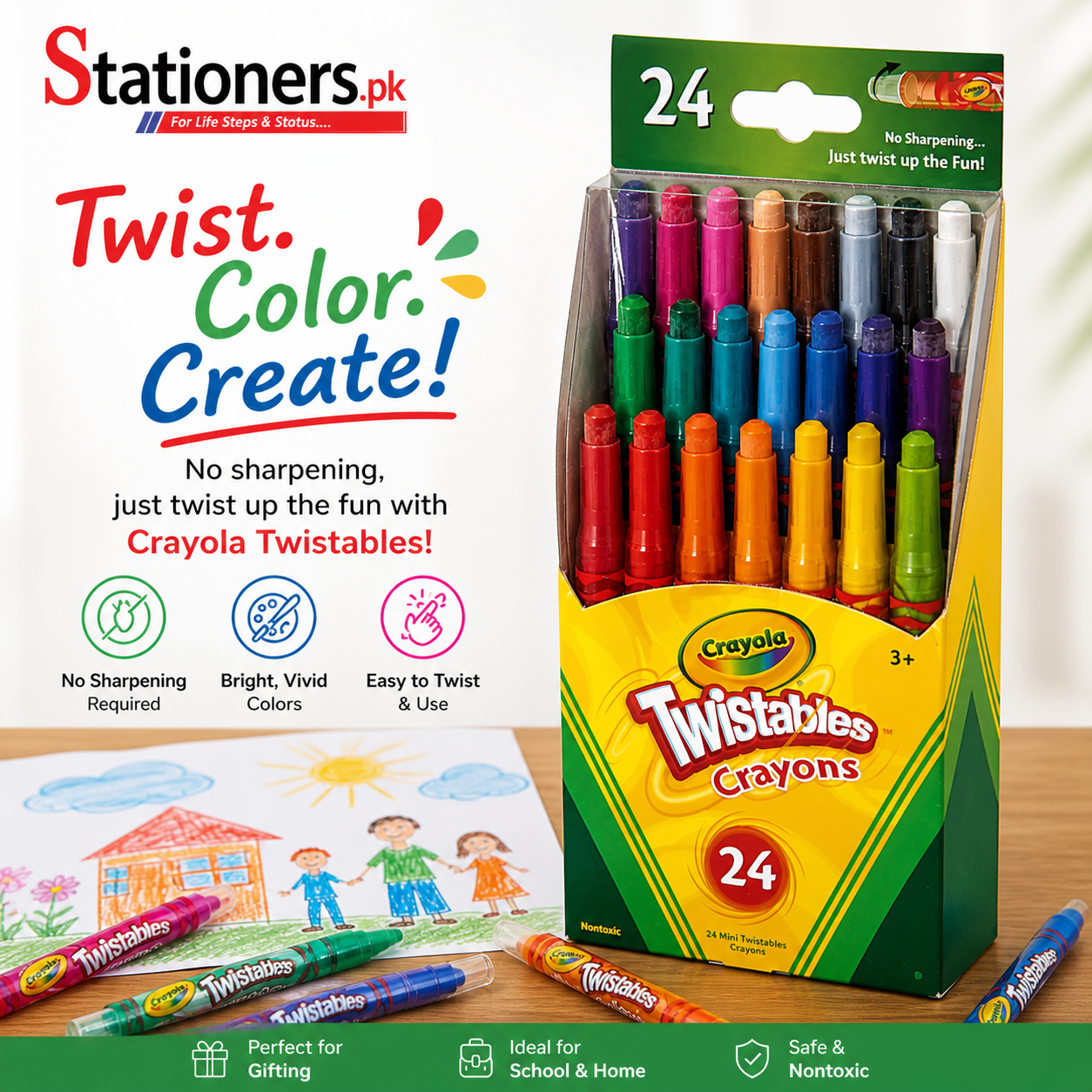 Crayola Mini Twistables CrayonsPack of 24 529724