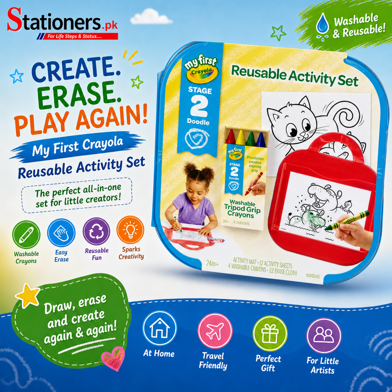 My First Crayola Reusable Activity Set 811455