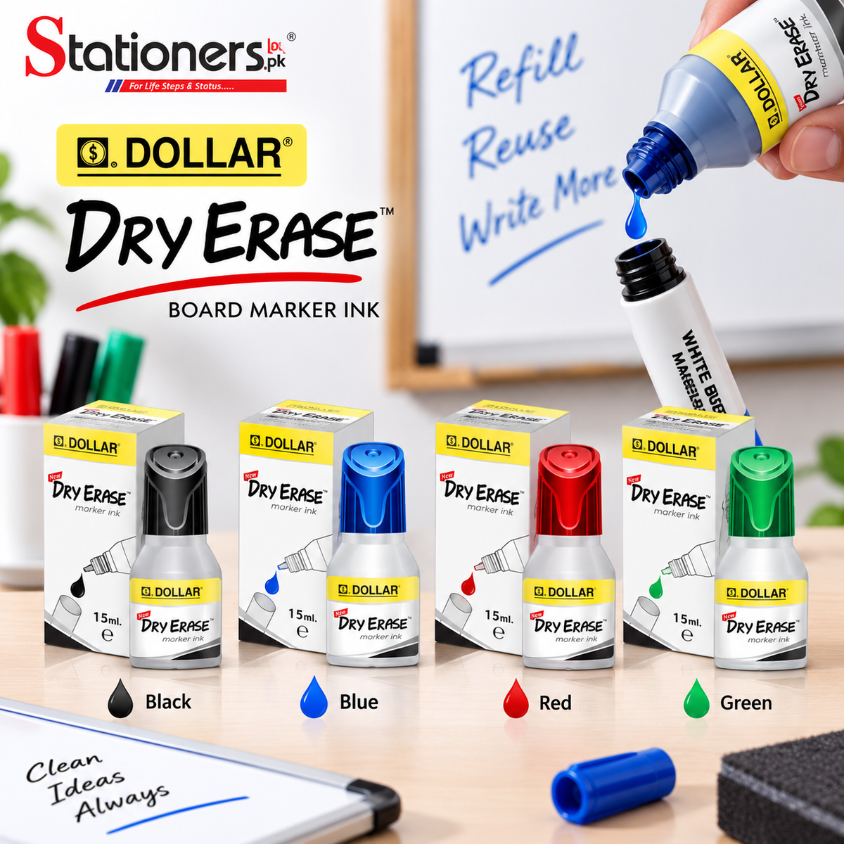 Dollar Dry Erase Board Marker Ink 1pc