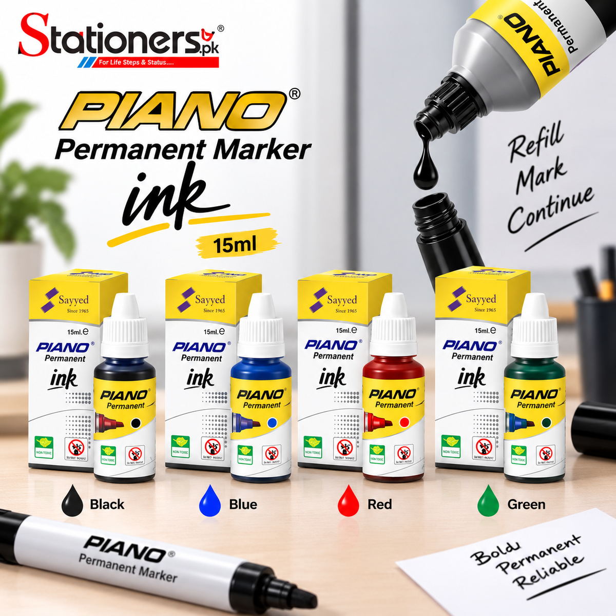 Piano Permanent Marker Ink 15ml