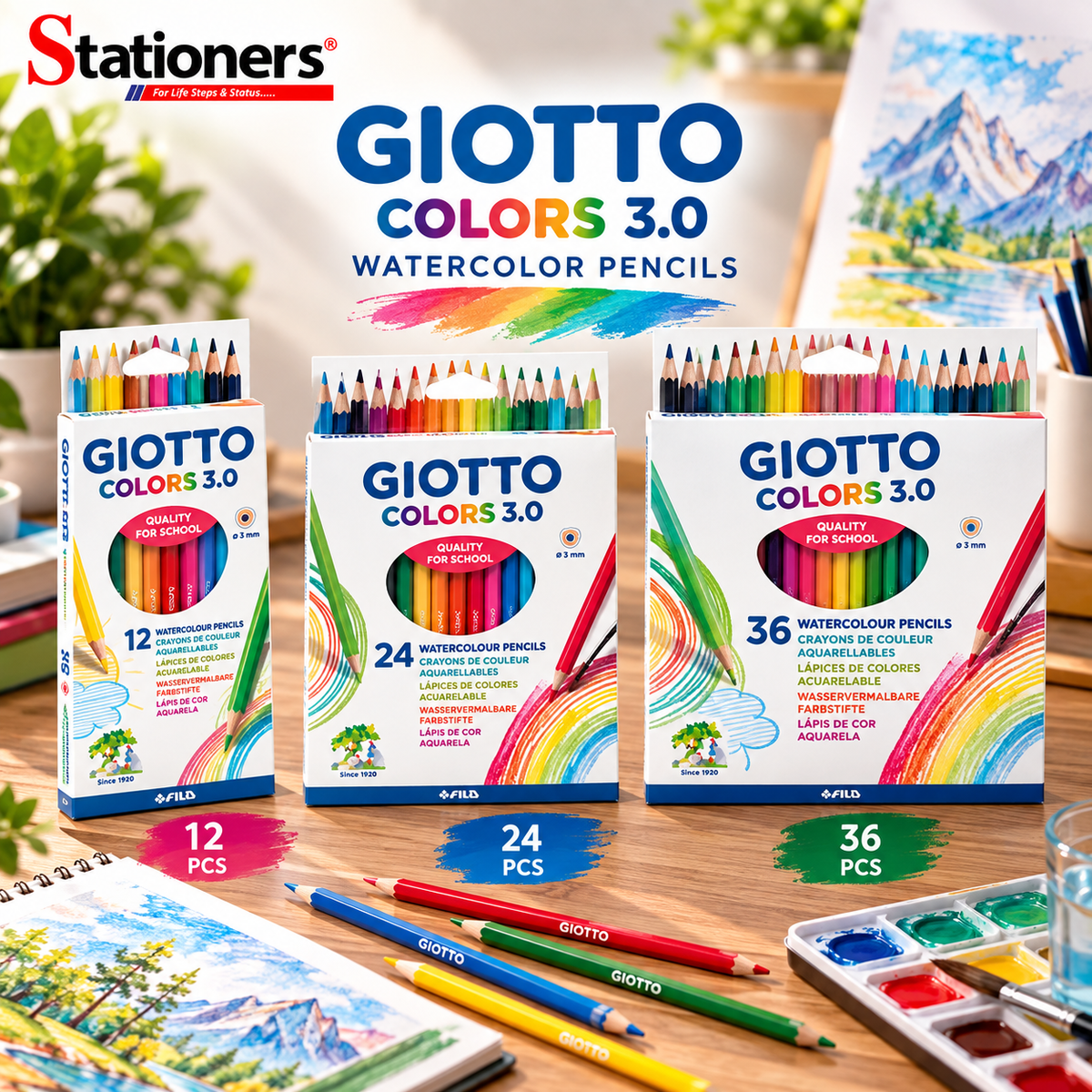 Giotto Watercolor Pencils 3.0