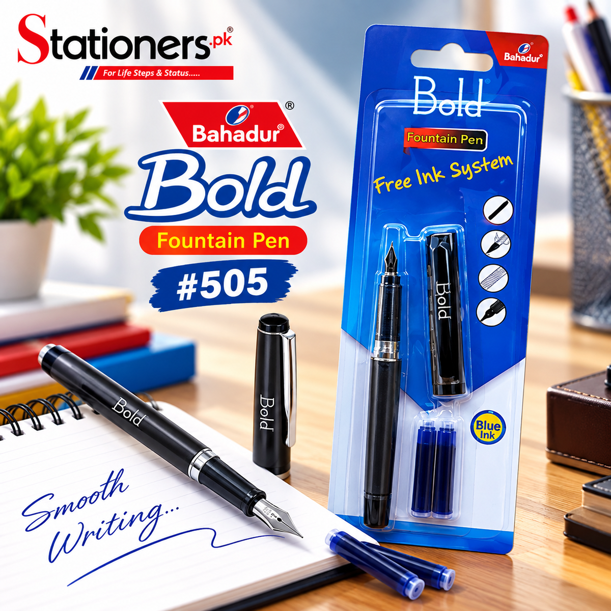 Bahadur Fountain Pen Bold # 505