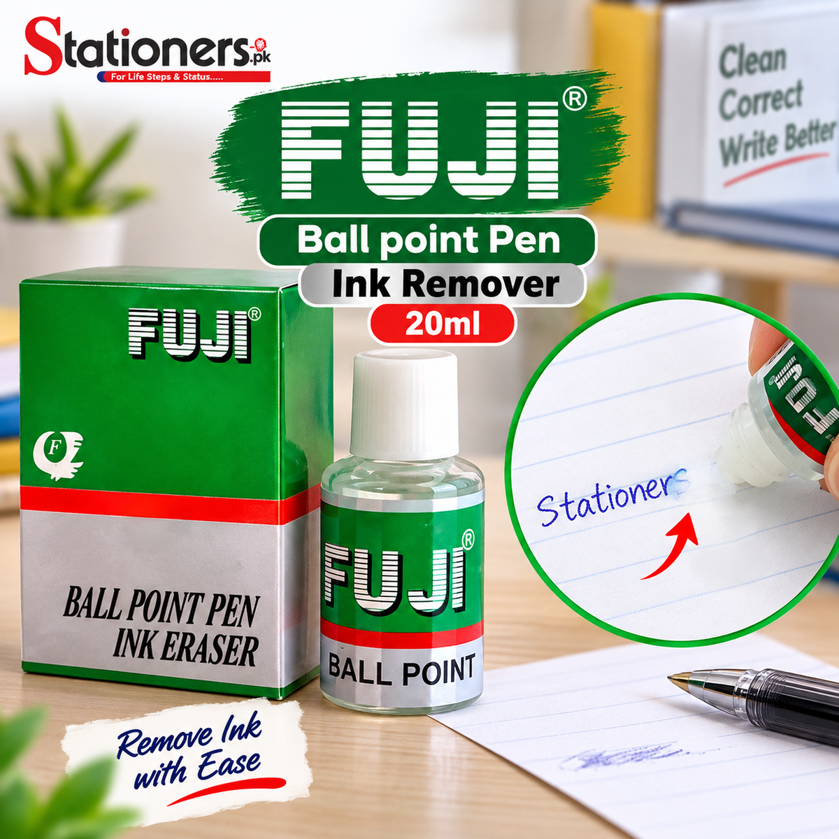 Fuji Ball point Pen Ink Remover 20ml