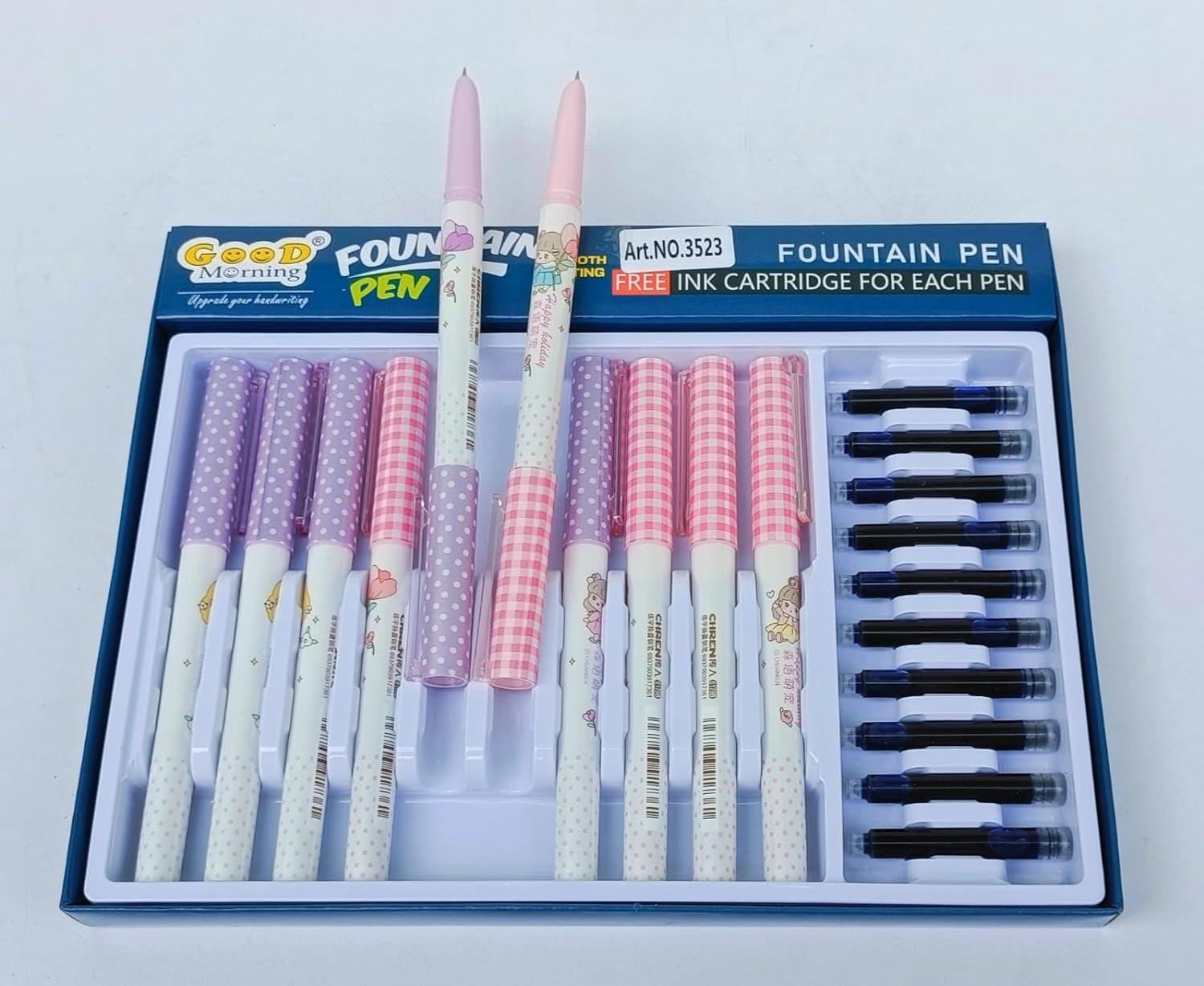 Chren Happy Holiday Cute Fountain Pen With Cartridge 1Pc