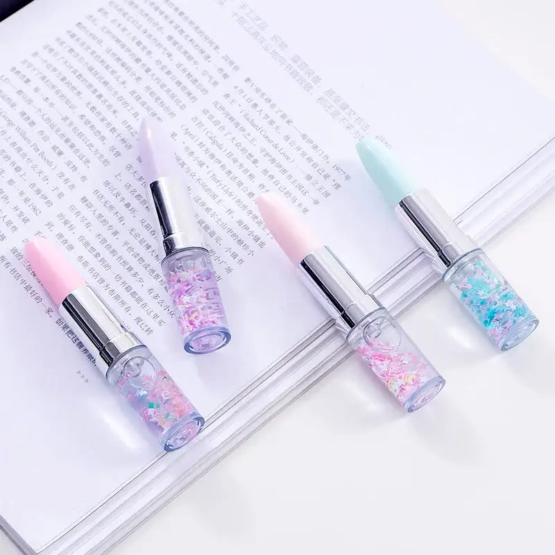 Cool Glitter Candy Color Lipstick Shape Gel Pen