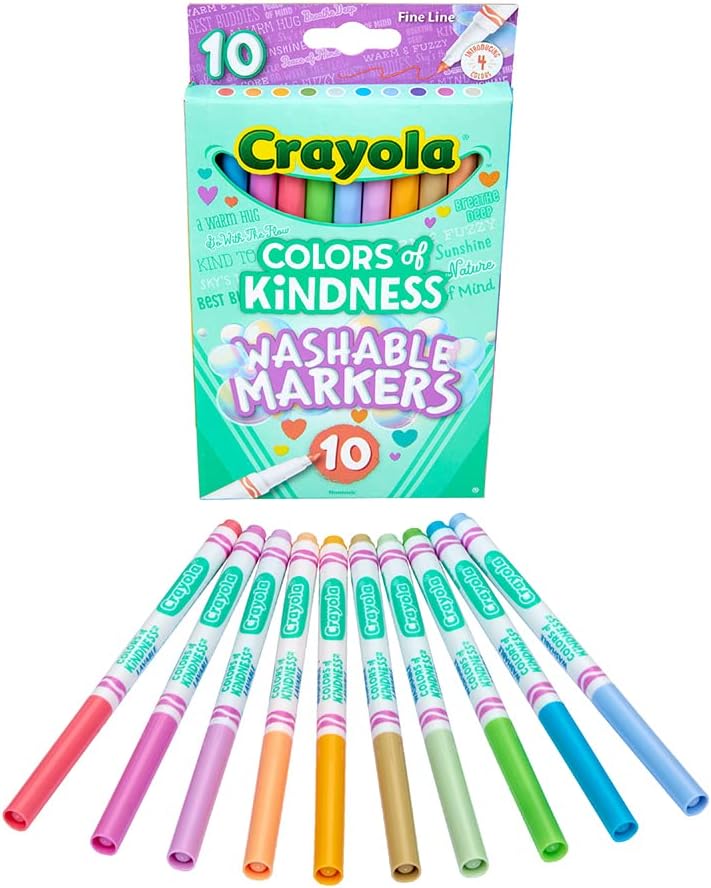 Crayola Colors of Kindness Washable Markers Pack of 10 587807