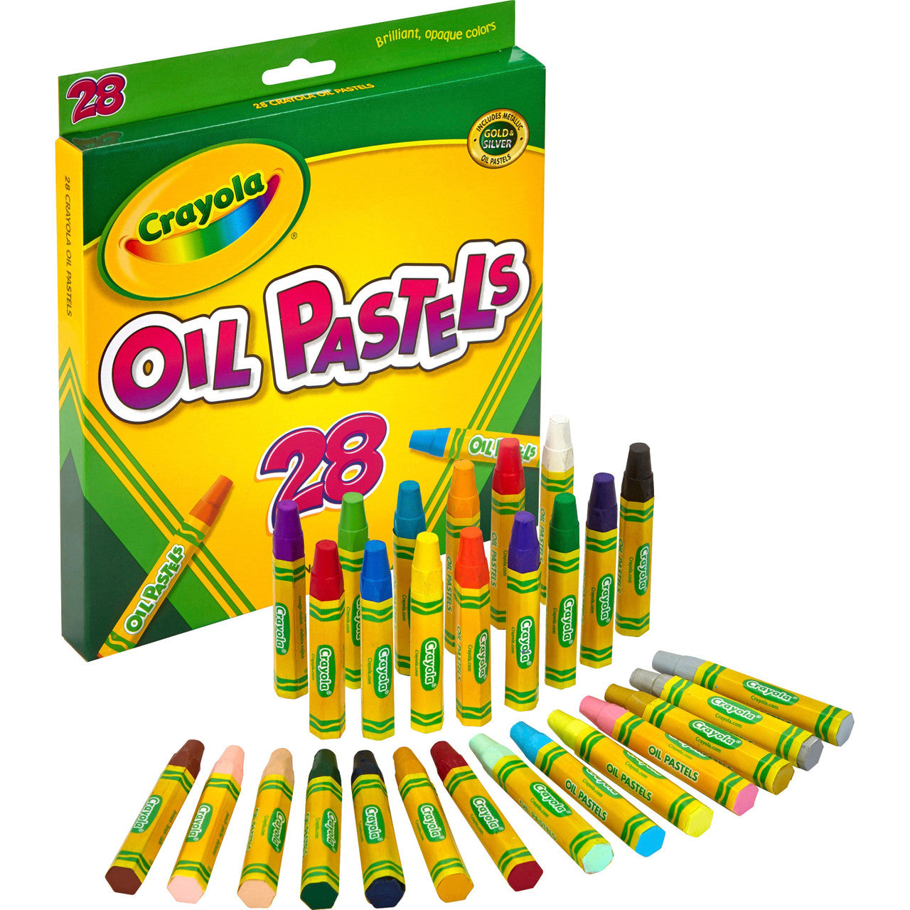 Crayola Hexagonal Non-Toxic Jumbo Oil Pastel Pack of 28, 46, 52