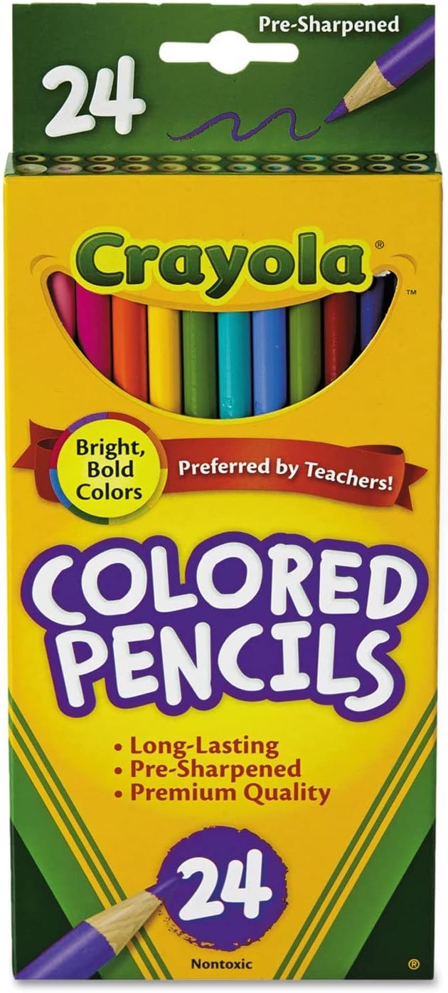 Crayola Long Barrel Colored Pencils Pack of 24 