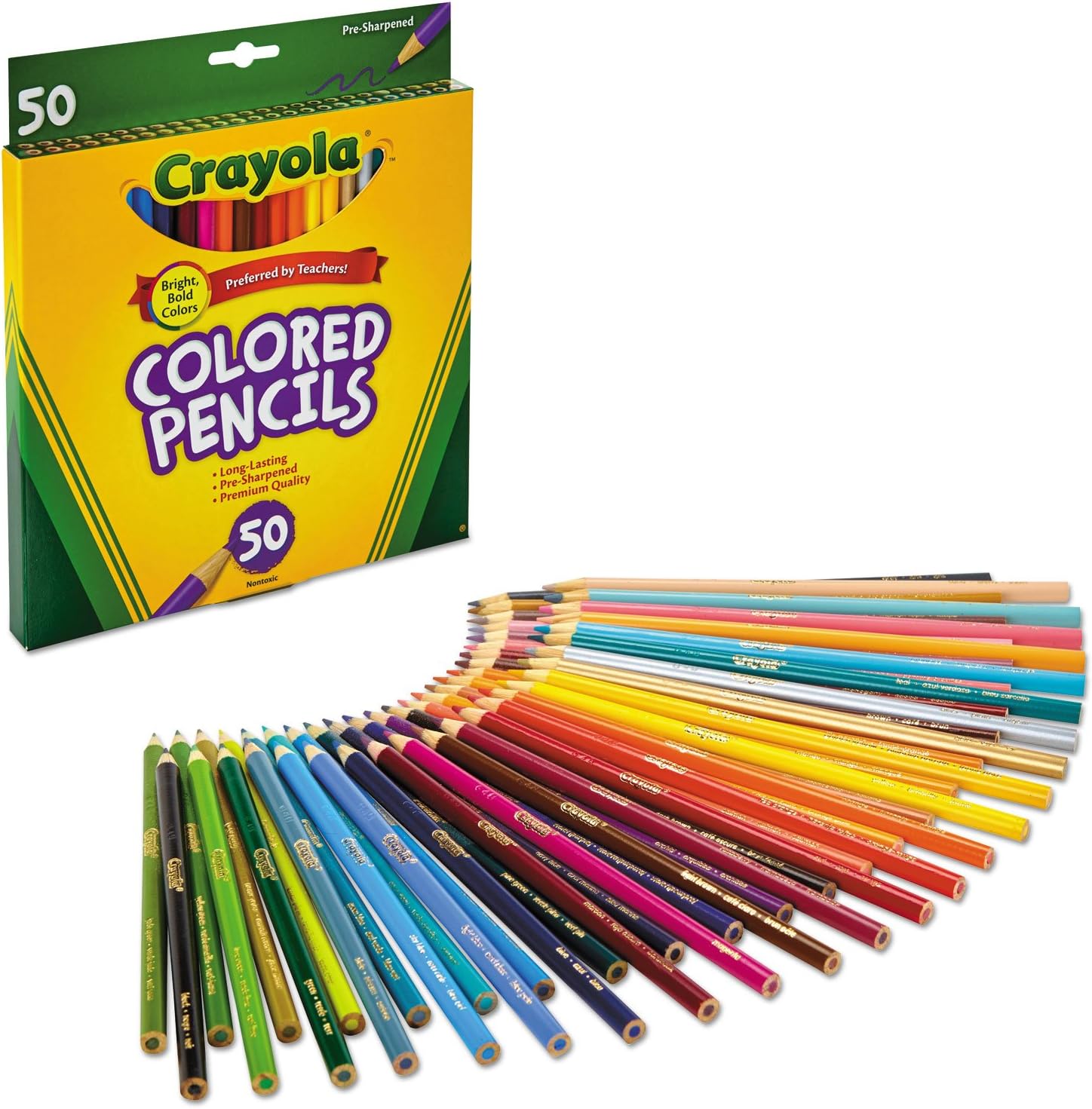 Crayola Long Barrel Colored Pencils Pack of 50