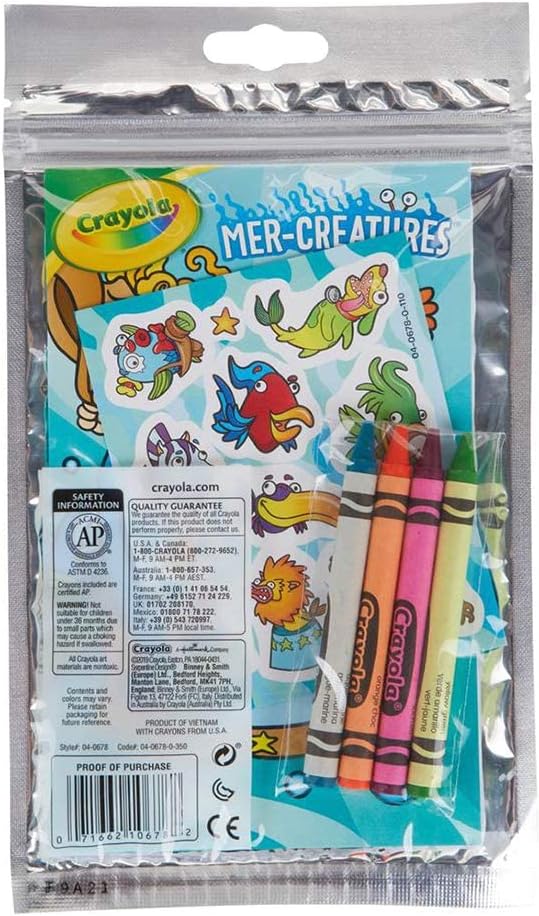 Crayola Mermaid & Sea Creatures Coloring Book with Stickers 040678