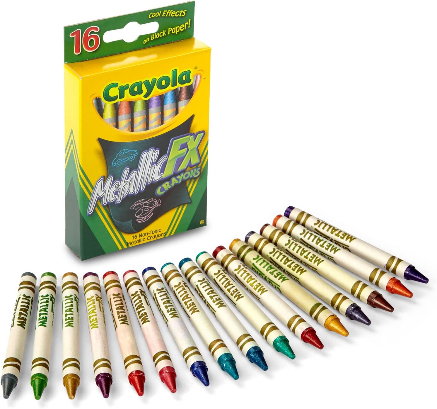 Crayola Metallic Color FX Crayons Pack of 16 528816