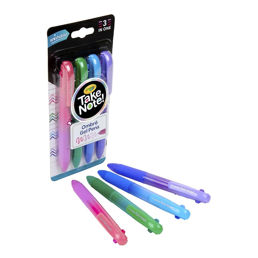 Crayola Ombre 3 in 1 Washable Gel Pens Pack of 4 586637