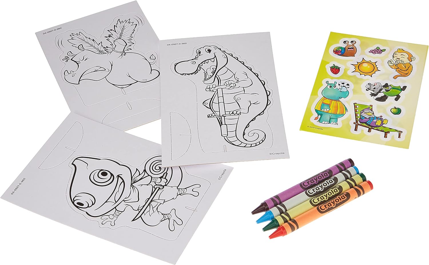 Crayola Pop-out Strange Safari Coloring Book Crayons 040927