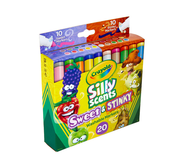 Crayola Silly Scents Sweets & Stinky Washable Markers Pack of 20 588269