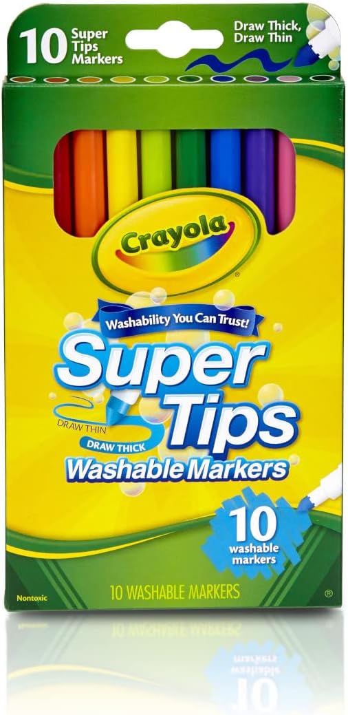 Crayola Super Tips Colorful Washable Markers Pack of 10 588610