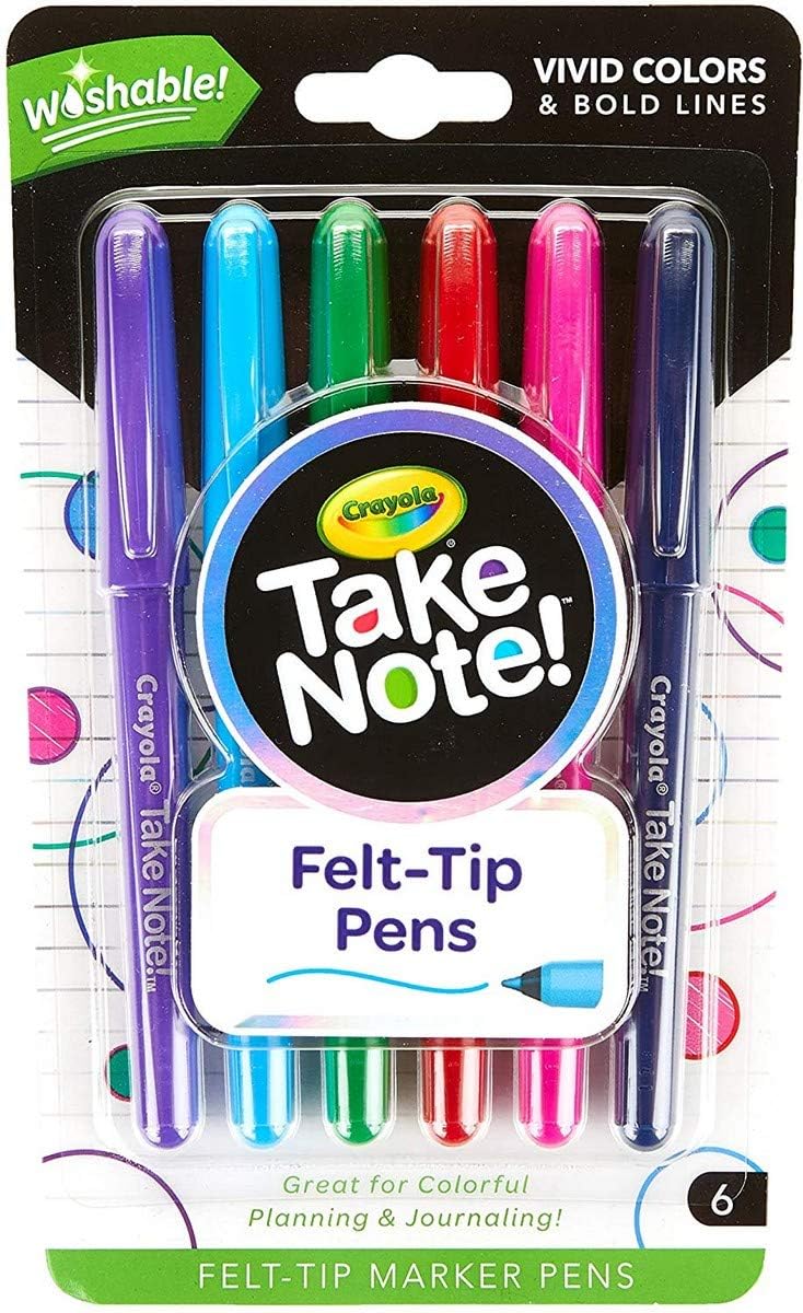 Crayola Take Note Washable Felt Tip Pens
