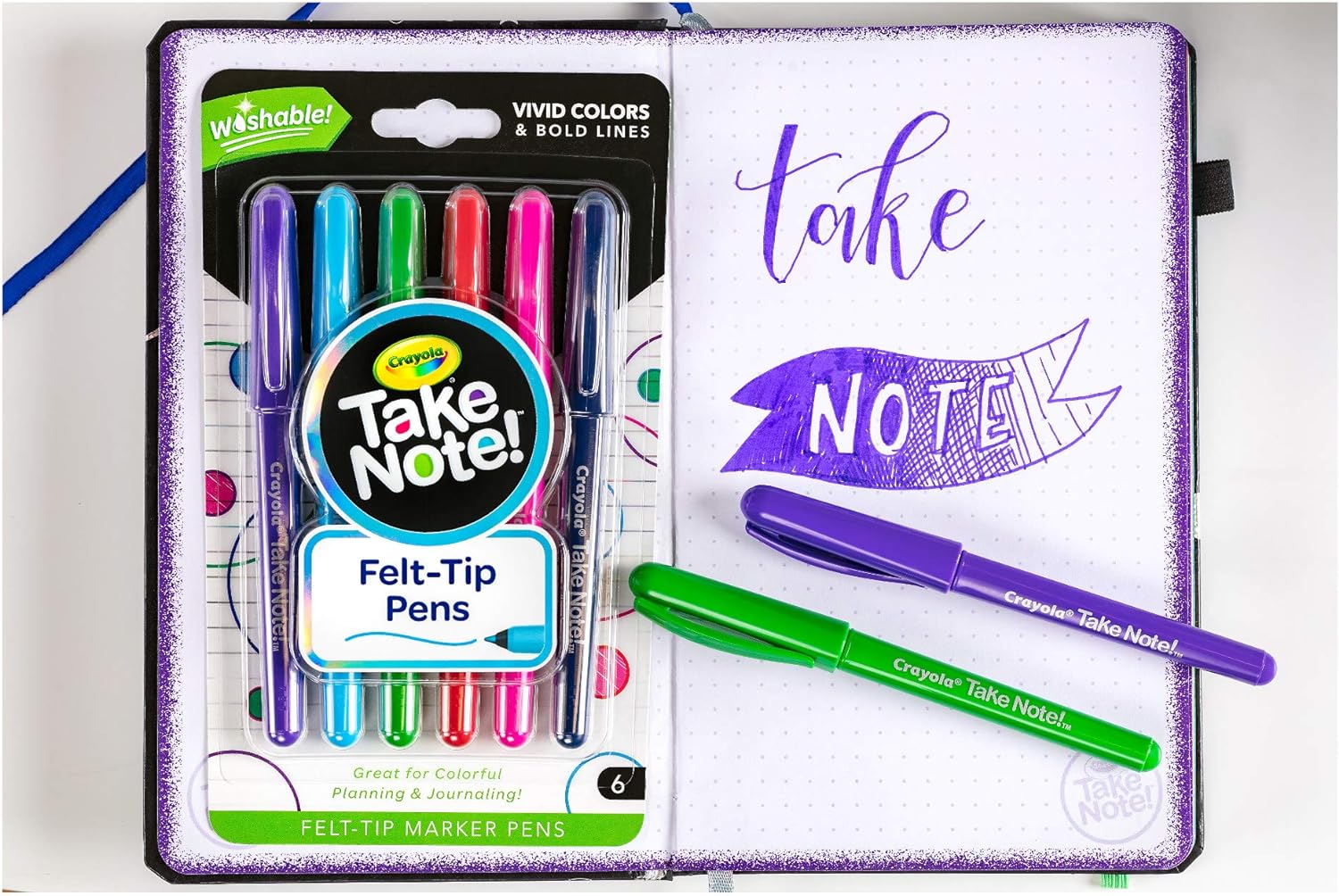 Crayola Take Note Washable Felt Tip Pens