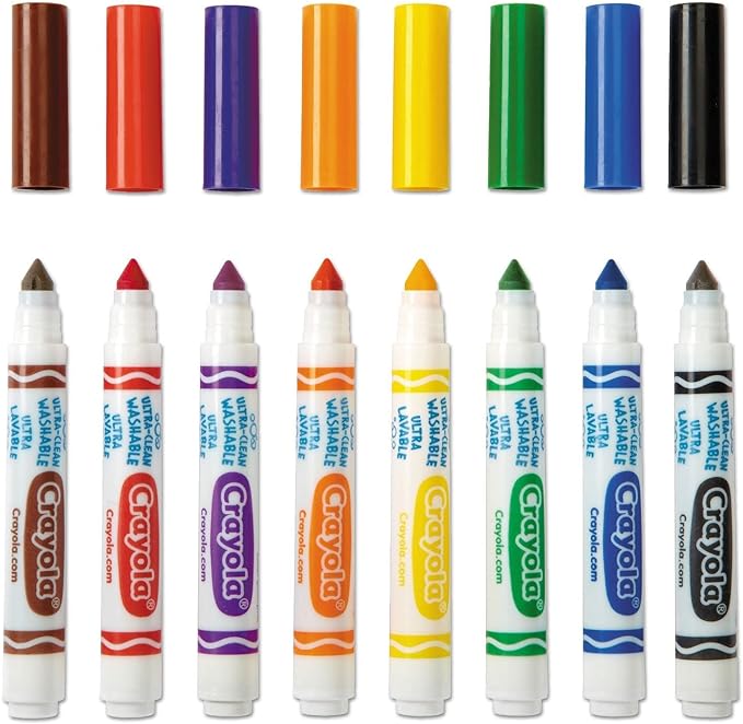 Crayola Ultra-Clean Washable Marker Broad Line Pack of 8 587808