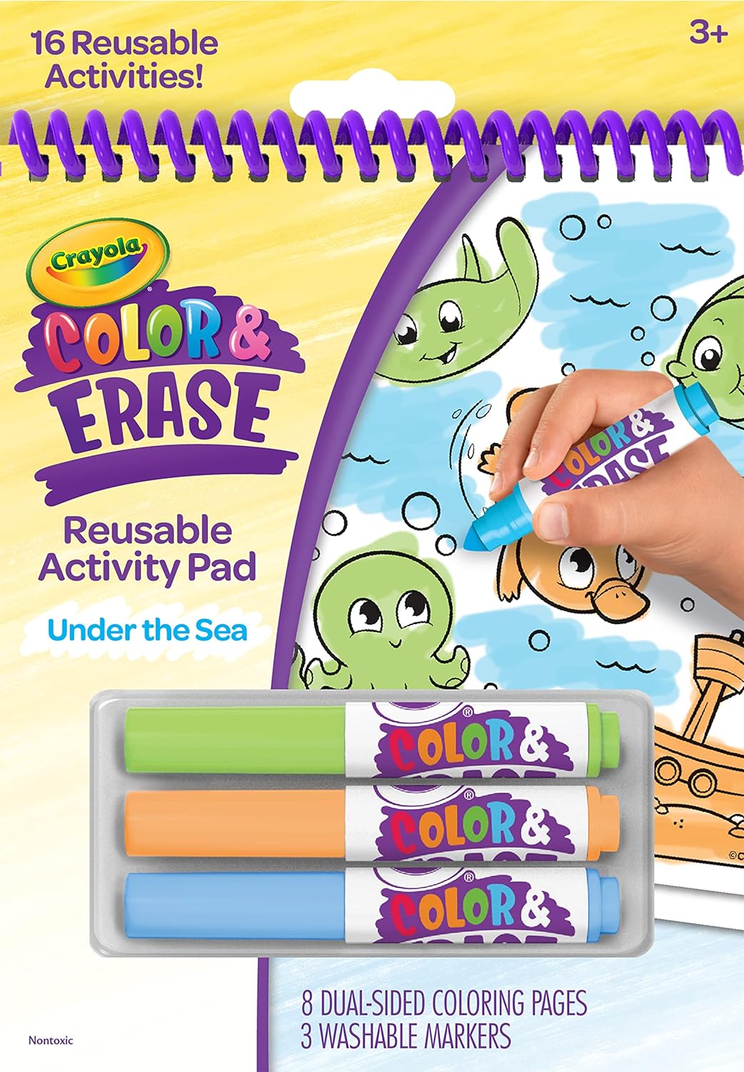 Crayola Under the Sea Color and Erase Reusable Activity Pad with Markers 811489