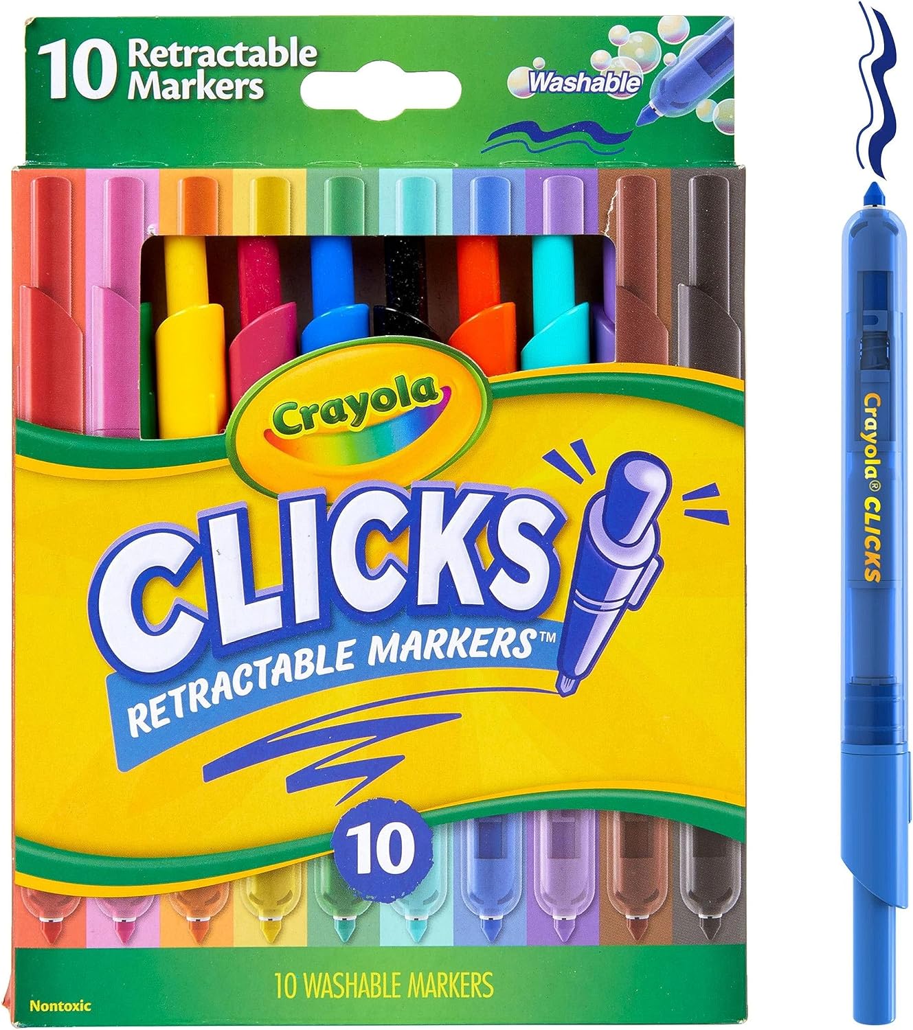 Crayola Clicks Retractable Washable Marker Pack of 10 588370
