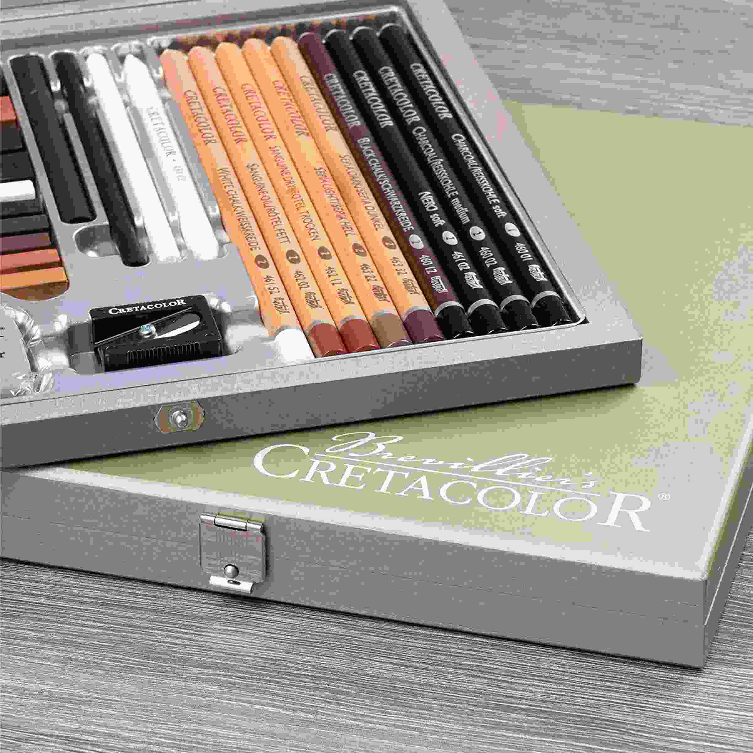 Cretacolor Passion Wooden Box Sketching and Drawing Set Of 25