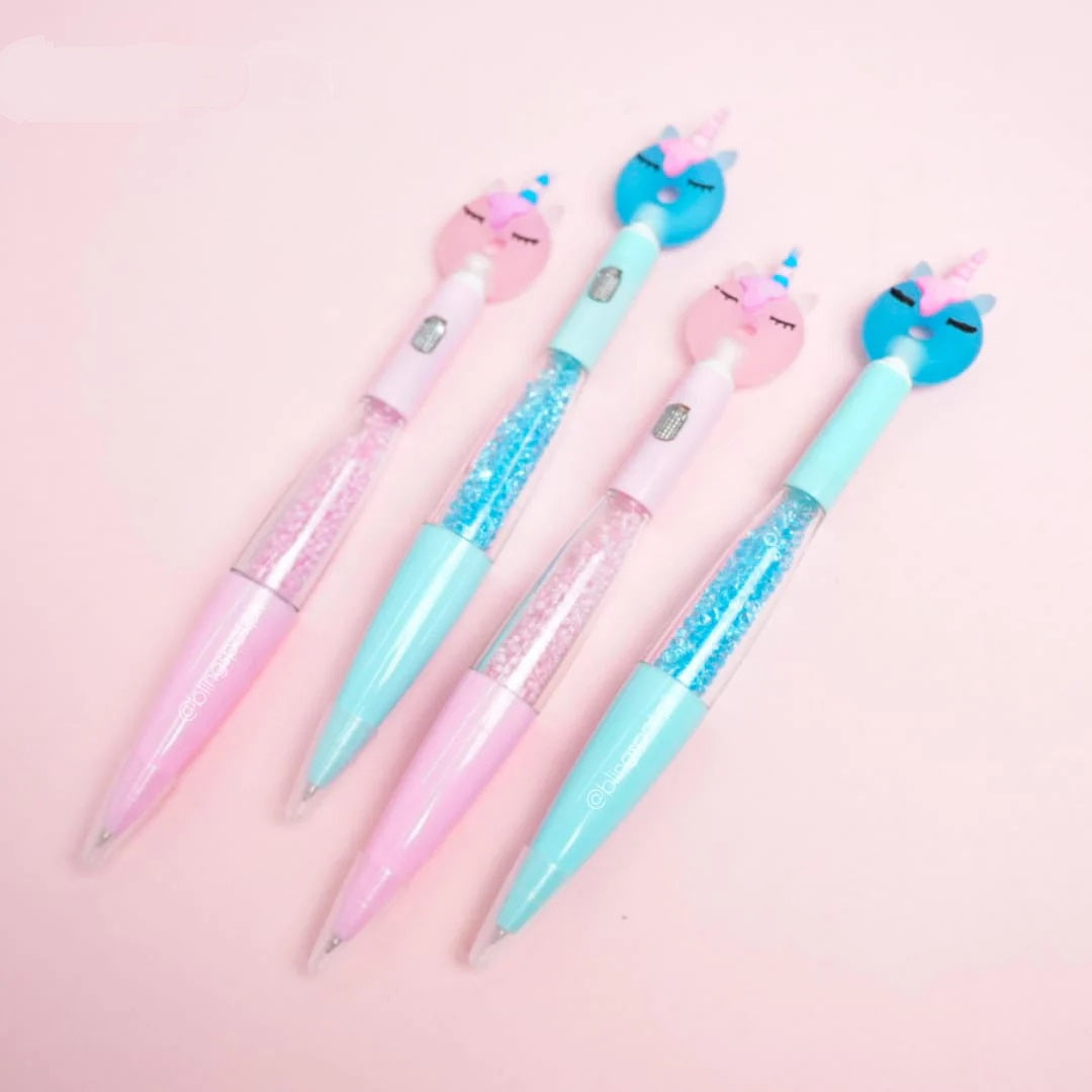 Crystal Donut Unicorn Light Gel Pen