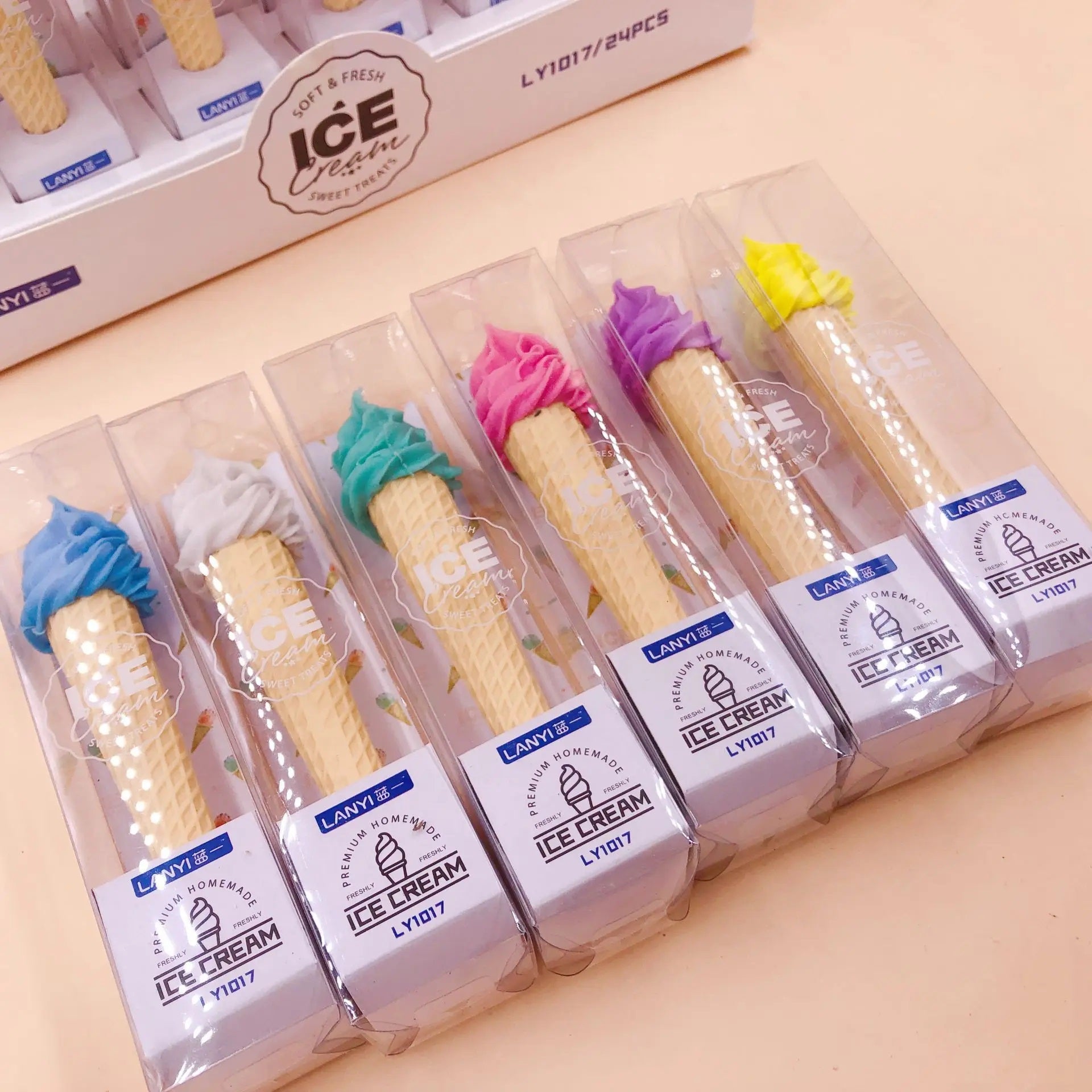 Cute Ice Cream Pencil Eraser for Kids