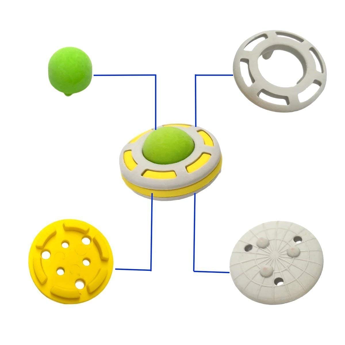 Cute Cartoon Alien Spaceship Erasers for Kids 4Pcs Set