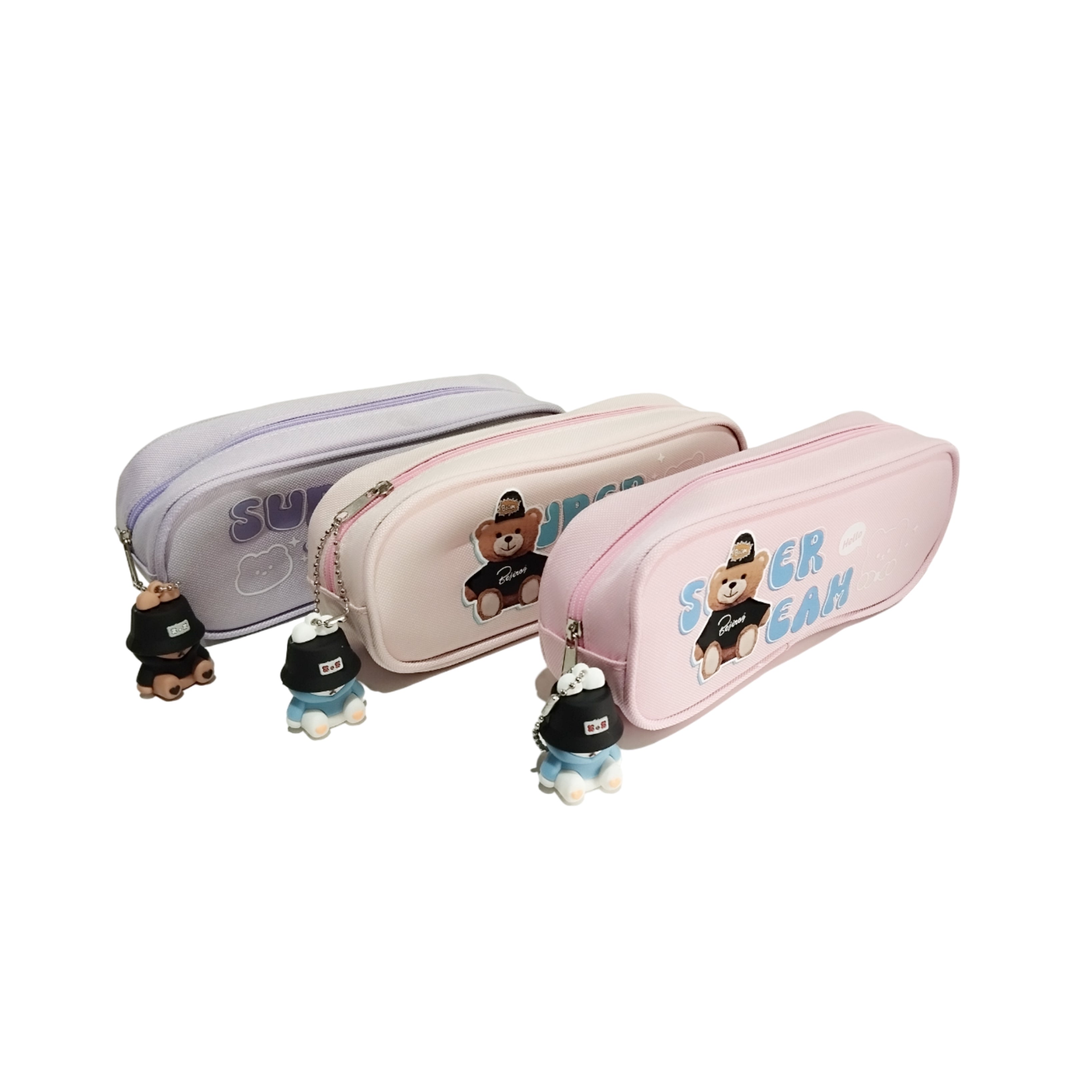 Cute Cartoon Bear Pencil Pouch for Kids