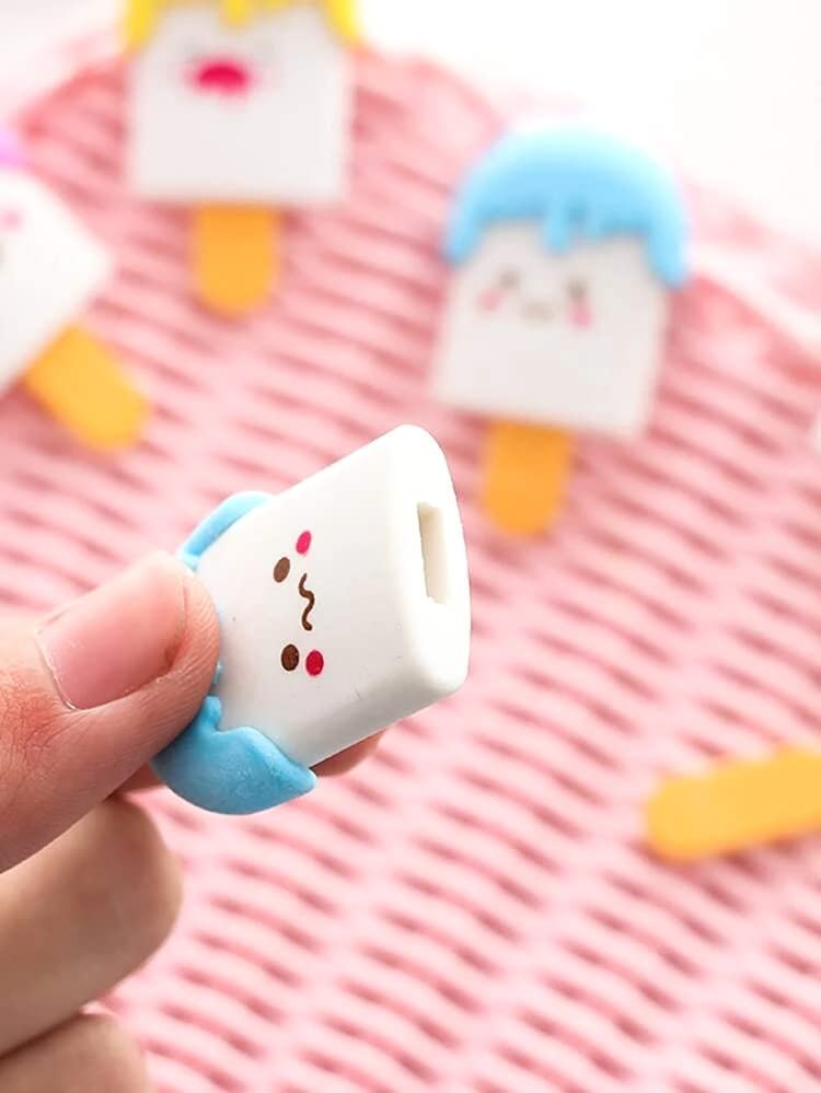 Cute Ice Cream Shape Rubber Pencil Erasers Single Piece