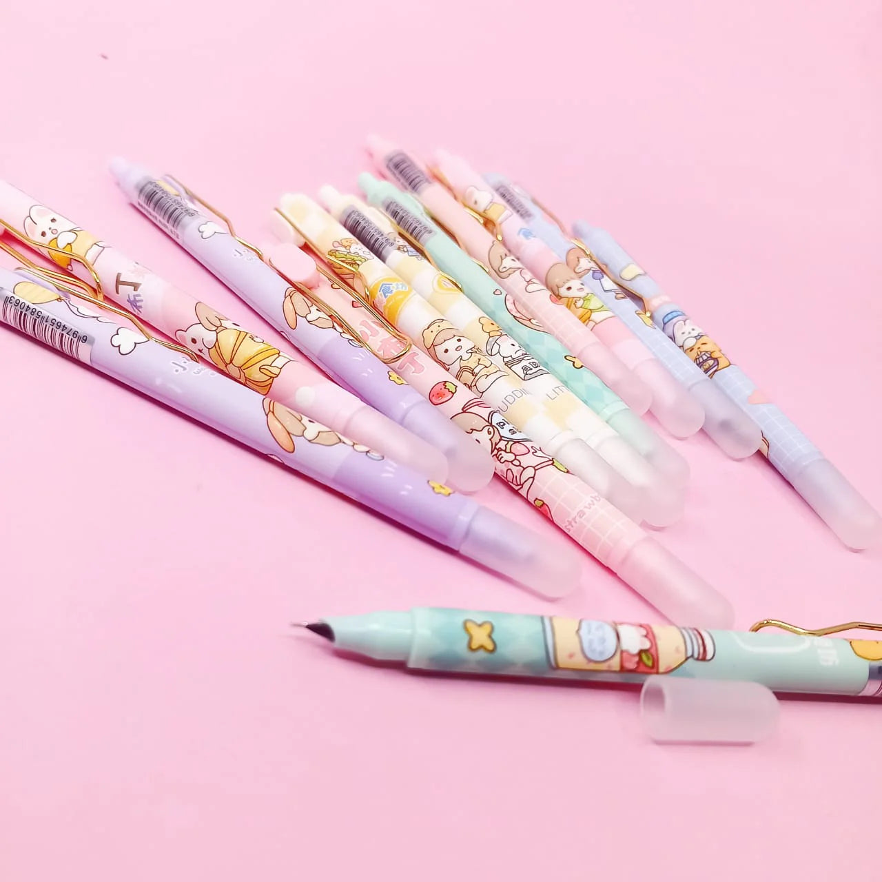 Cute Push Button Press Type Fountain Pen