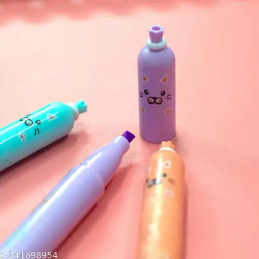 Cute Sausage Shape Cat Highlighter Set of 6