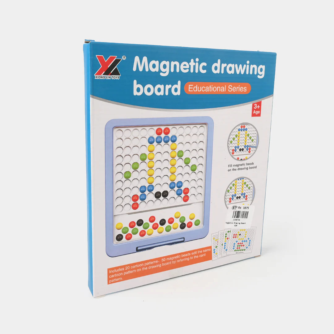 Educational puzzle toy-doodle board with magnetic beads