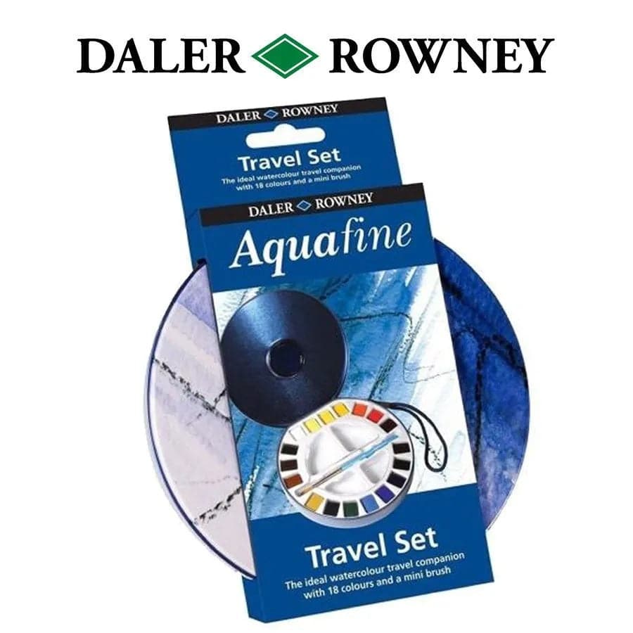 Daler Rowney Aquafine Watercolor Travel Tin Set of 18