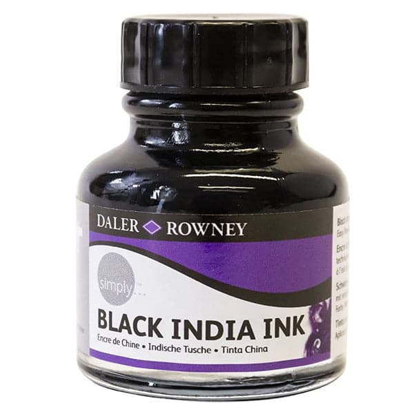 Daler Rowney Black Indian Ink 29.5Ml Bottle