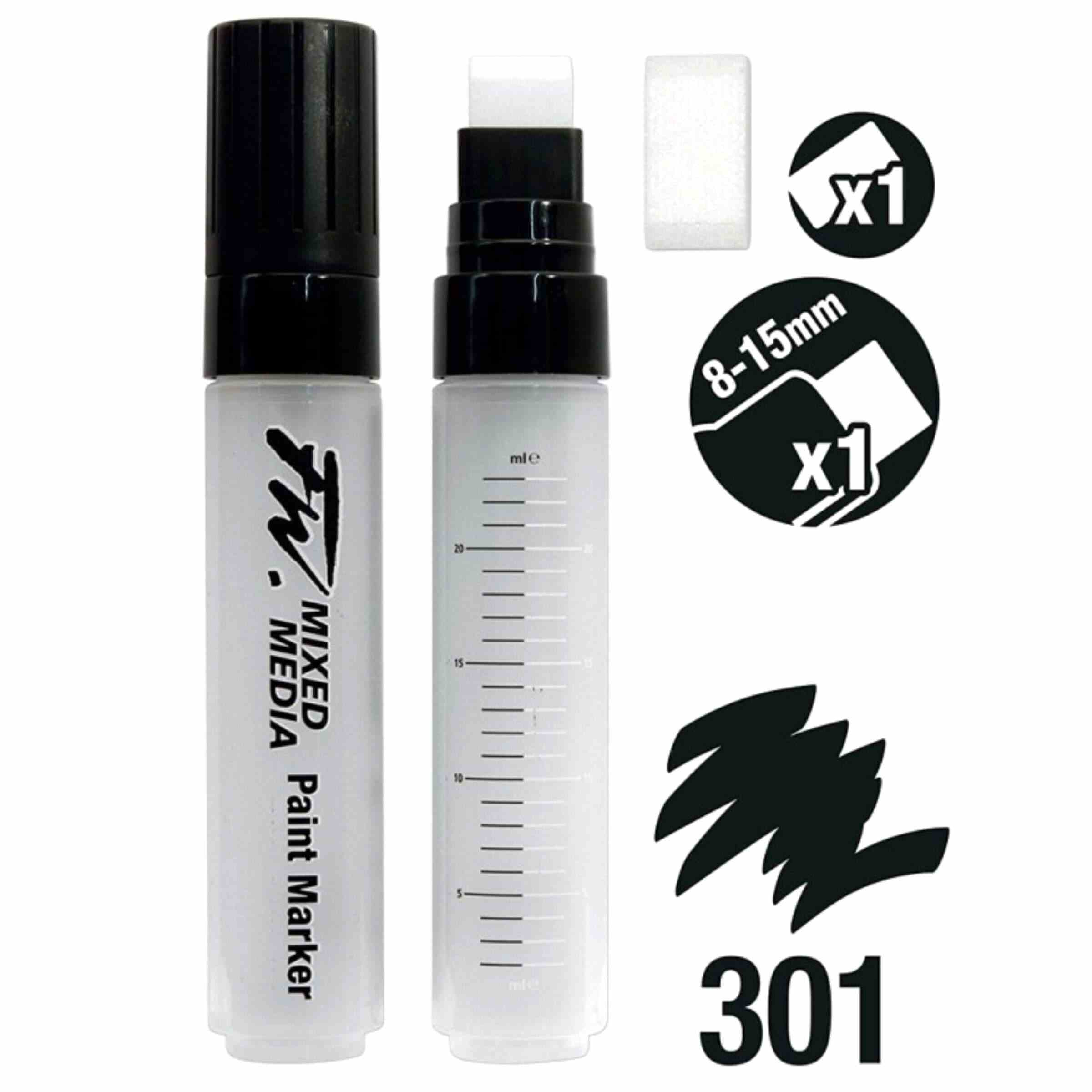 Daler Rowney FW Mixed Media Refillable Paint Marker Large Flat Nib