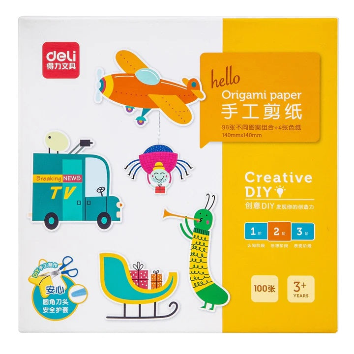 Deli Origami Paper Cuts 100 Sheets 74802