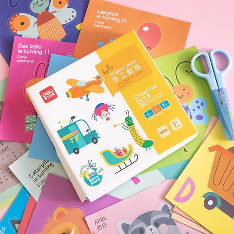 Deli Origami Paper Cuts 100 Sheets 74802