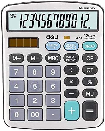 Deli Calculator 12-Digit Metal EM19810