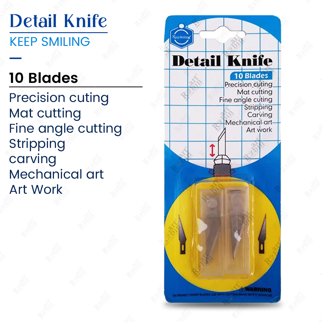 Detail Knife Cutter Blade (10Pcs) - keep smiling