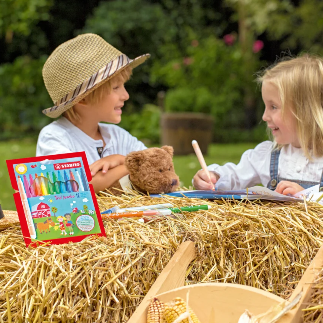 STABILO Extra-thick Fibre-Tip Pen Trio Jumbo Pack of 12