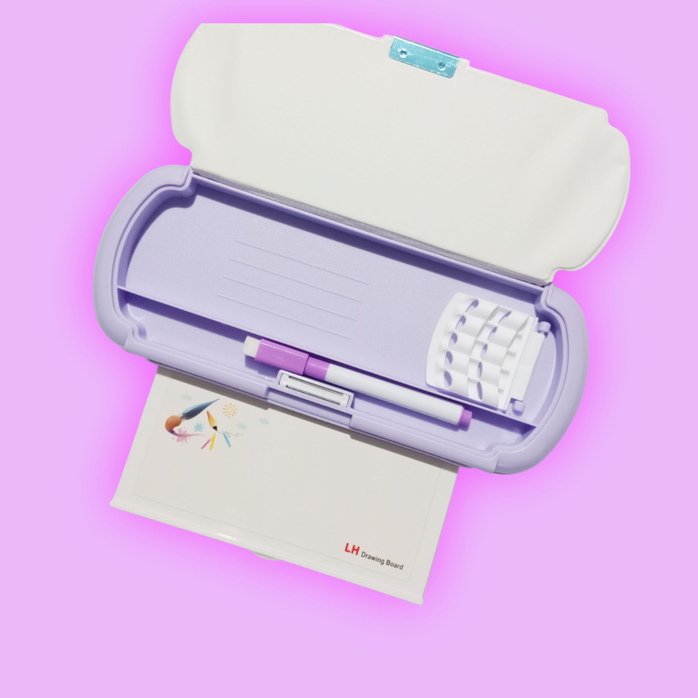 Frozen Character Pencil Box With Mini Drawing Board