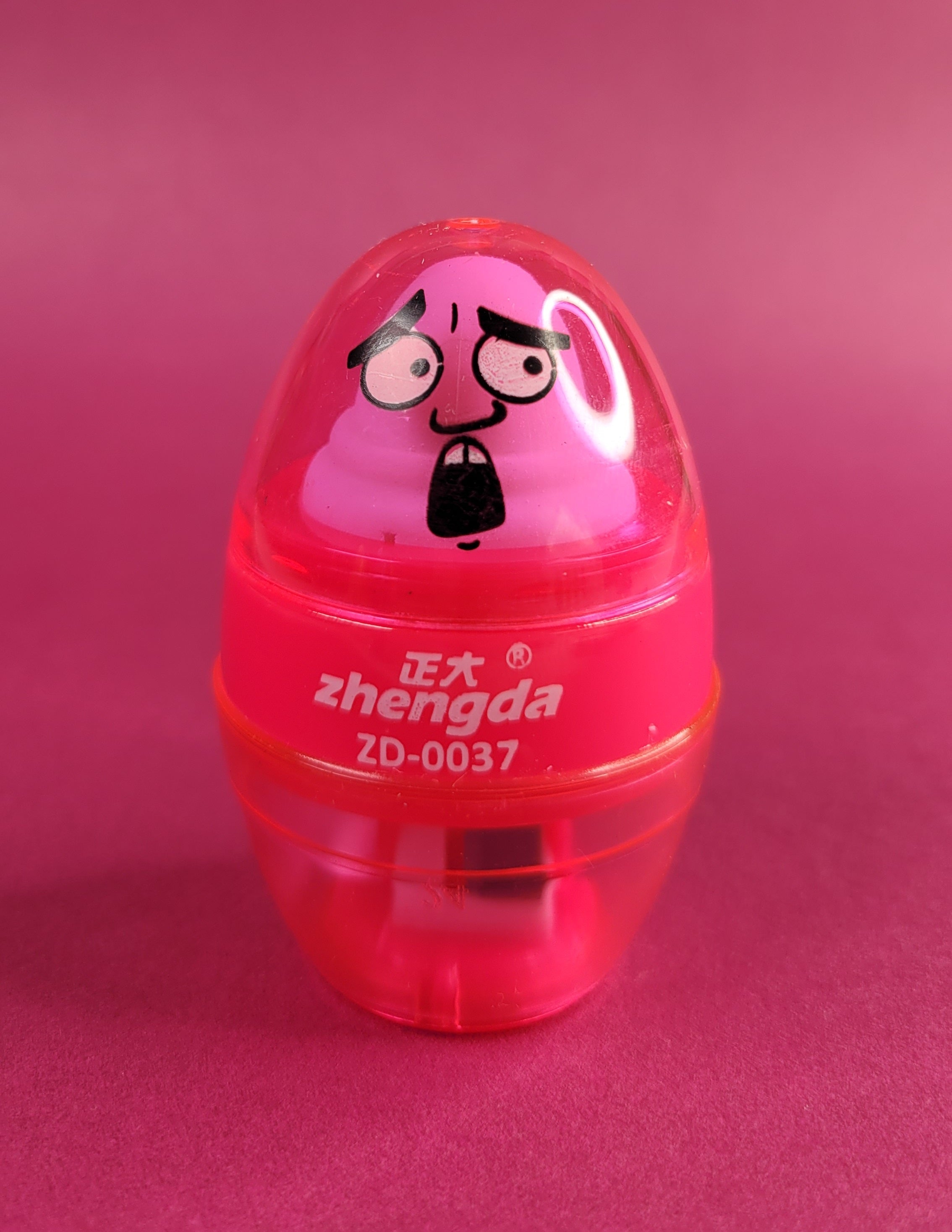 Funky Face Egg Sharpener & Eraser 2 in 1