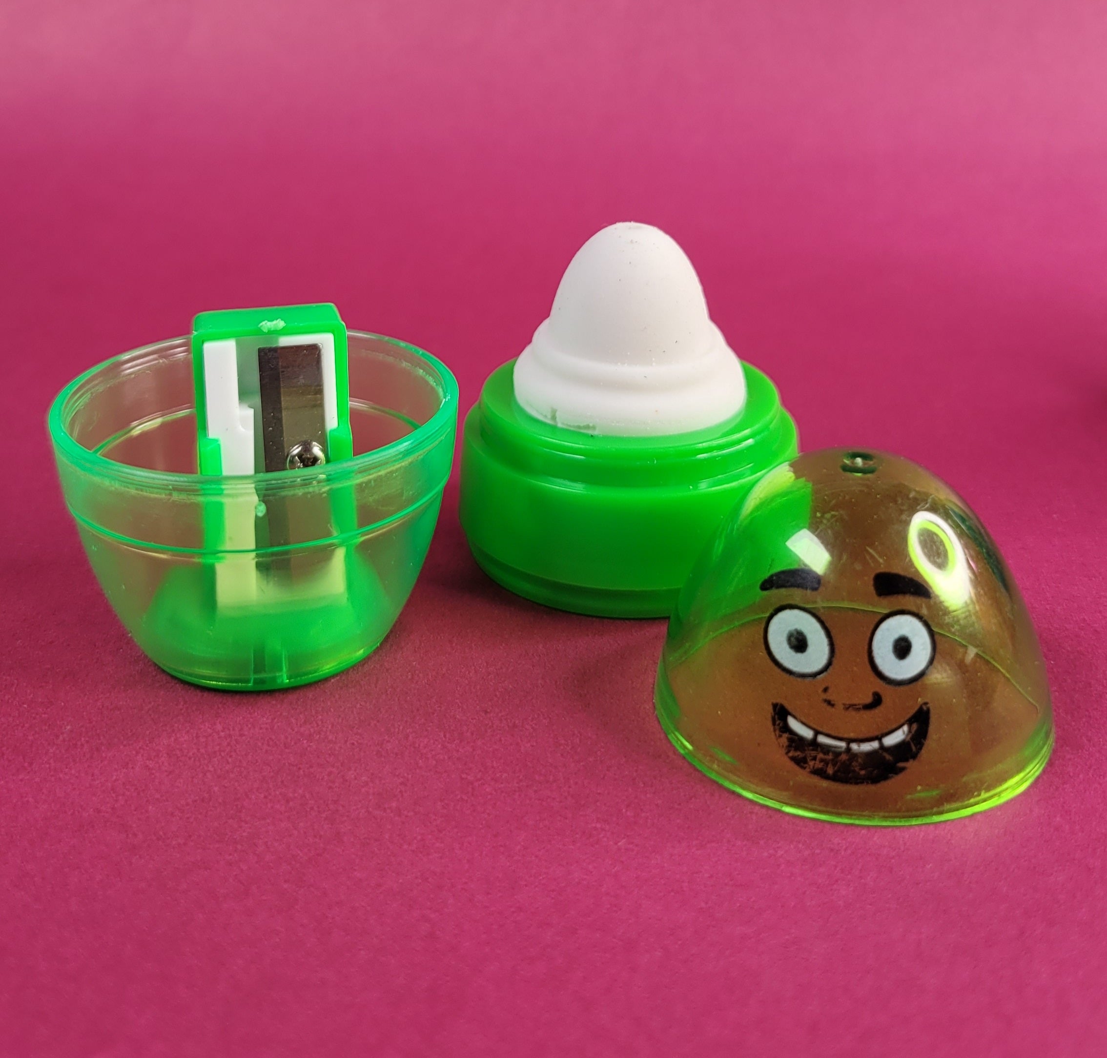 Funky Face Egg Sharpener & Eraser 2 in 1