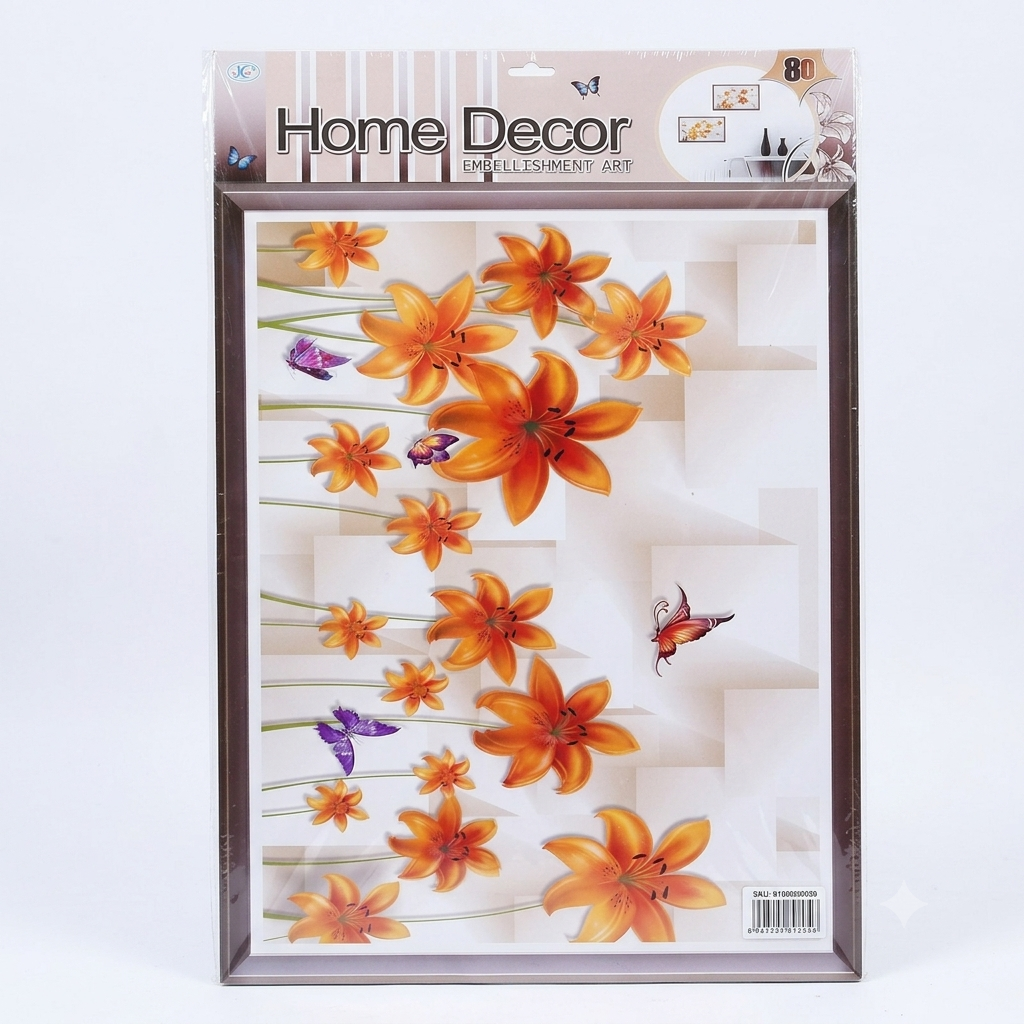 8D Home Decor Wall Art Panel | Premium Decorative Wall Sticker 16x26inch